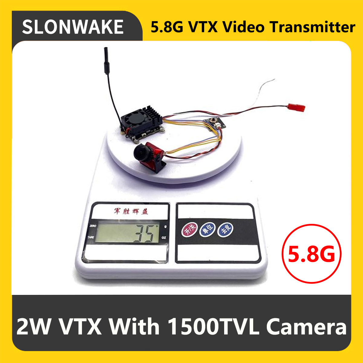 SLONWAKE 5.8G 2000mW Nadajnik  – Fpv Drone Transmitter recenzja i cena